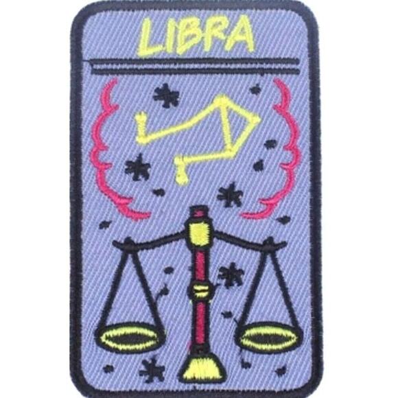 Retro Astrology Zodiac Sign Horoscope Birthday Gift  Patch Embroidered Spiritual - Picture 6 of 13